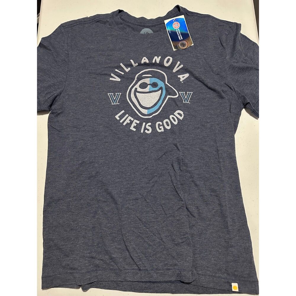 Life Is Good men's Villanova t shirt size medium Navy SKU 1